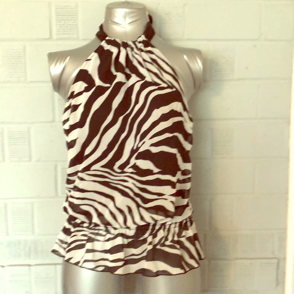 Sassy zebra print top by A. BYER size M